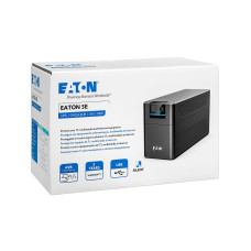 Источник бесперебойного питания, Eaton, 5E900UD, Мощность 900ВА/480Вт, Диапазон работы AVR: 140-300В, Бат.: 12В/9 Ач*1шт., Аппроксимированная синусоида, 2 вых.: 2 розетки Schuko, 1 USB порт, Цвет Чёрный
