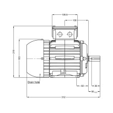 Асинхронный электродвигатель, WEG, 17376512, WGOST-L80, 2.2 kW, 2 Пол, B3T, 220/380 В, 50 Гц, IE1, IP55, Std.