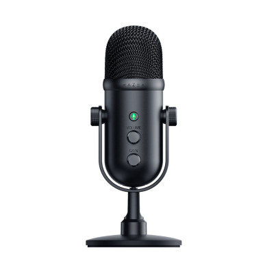 Микрофон, Razer, Seiren V2 Pro, RZ19-04040100-R3M1, кардиоидный микрофон, диапазон частот от 20Гц до 20кГц, чувствительность -34дБ (1В/Па при 1кГц). макс. уровень звукового давления (SPL): 120дБ. операционная система: Windows10, черный