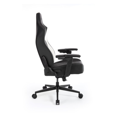 Игровое компьютерное кресло, Aerocool, CROWN Pro Racer White, Искусственная кожа PU AIR, (Ш)65*(Г)70*(В)122 (132) см, Черно-Белый