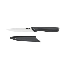 Нож многофункциональный, Tefal, Comfort K2213904, 12см, Универсальный, Пластик, Нержавеющая сталь, Чехол, Черный