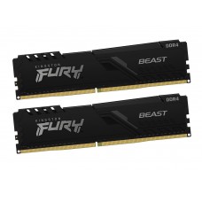 Оперативная память Kingston Fury Beast, KF436C18BBK2/32, DDR4, 32 GB, Черный 