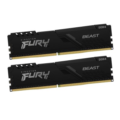Оперативная память Kingston Fury Beast, KF436C18BBK2/32, DDR4, 32 GB, Черный DIMM kit <3600MHz> (2x16GB), CL18 Оперативная память Kingston Fury Beast, KF436C18BBK2/32, DDR4, 32 GB, Черный DIMM kit <3600MHz> (2x16GB), CL18