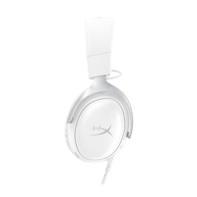 Гарнитура, HyperX, BS7C1AA, Cloud III - Gaming Headset (White), Микрофон съёмный гибкий, Динамики 53 мм, 150 мВт, 15-25000 гц, Блок управления звуком USB удлинитель, Белый