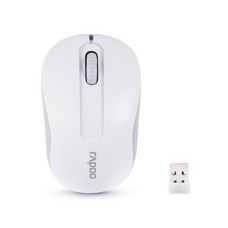 Компьютерная мышь, Rapoo, M-10 Plus, 3D, Оптическая, 1000dpi, Беспроводной 2.4 ГГц, Нано-ресивер, Эффективная дистанция 10 м., Батарейки в комплекте, Белый