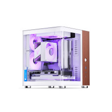 Компьютерный корпус, Jonsbo, TK-0 White, Micro-Tower, ITX, USB3.2 Type-C*1/USB3.0*1, Audio+Mic, Высота процессорного кулера до 135мм, Длина VGA до 230мм, 1*3,5" /"2.5*1, Сталь, Закаленное стекло, 235*250*280, Без Б/П, Белый
