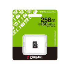 Карта памяти, Kingston, SDCS3/256GBSP, MicroSDXC 256GB, Canvas Select Plus, A1, U1, V10, без адаптера SD Карта памяти, Kingston, SDCS3/256GBSP, MicroSDXC 256GB, Canvas Select Plus, A1, U1, V10, без адаптера SD