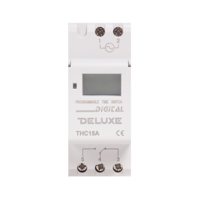 Таймер цифровой, Deluxe, THC15A AC 220V, недельный, (аналог ТЭ-15)