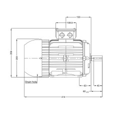 Асинхронный электродвигатель, WEG, 16257924, WGOST-L100L, 4 kW, 4 Пол, B3T, 220/380 В, 50 Гц, IE1, IP55, Std.