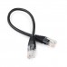 Патч-корд Cablexpert PP12-0.25M/BK, черный Cable Patch cord UTP 5e-Cat 0.25 m