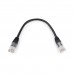 Патч-корд Cablexpert PP12-0.25M/BK, черный Cable Patch cord UTP 5e-Cat 0.25 m