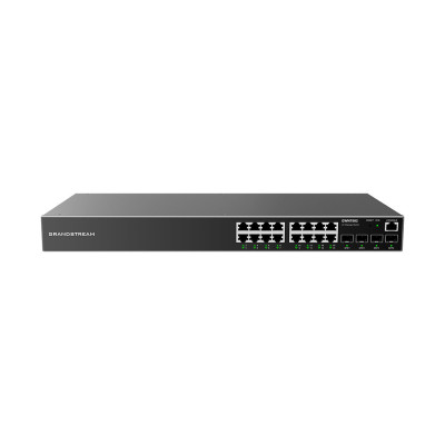 Коммутатор, Grandstream, GWN7802, Управляемый L2+, 16x GbE RJ45, 4x SFP, стоечный