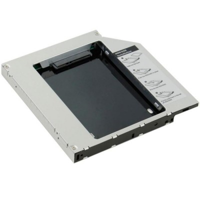 Переходник для установки SSD/HDD вместо DVD в ноутбук, AgeStar, SSMR2S-1A HDD case, 2.5" HDD (7/9.5) -> notebook bay