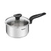 Набор посуды, Tefal, Primary E308S474, 4 предмета, Ковш 16 см, Кастрюля 20 см, Стеклянные крышки, Покрытие Нержавеющая сталь с зеркальной полировкой, Все типы плит
