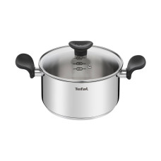 Набор посуды, Tefal, Primary E308S474, 4 предмета, Ковш 16 см, Кастрюля 20 см, Стеклянные крышки, Покрытие Нержавеющая сталь с зеркальной полировкой, Все типы плит