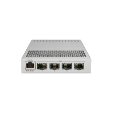 Коммутатор, MikroTik, CRS305-1G-4S+IN, Cloud Router Switch, 1xGigabit LAN, 4 x SFP+ cages, RouterOS/SwitchOS (dual boot), metallic desktop case, PSU, PoE-IN 802.3af/at, -40°C to 70°C