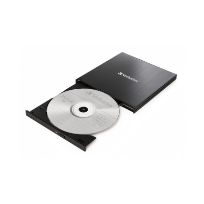 Внешний привод, Verbatim, CD/DVD 43886, Slim, USB-C, Чёрный