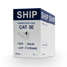 Кабель сетевой, SHIP, D145S-P, Cat.5e, FTP, 30В, 4x2x7/0.16мм, PVC, 305 м/б (Экранированный, Многожильный)
