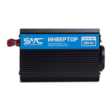 Инвертор, SVC, SI-300, Мощность 300ВА/300Вт, Вход 12В/Выход 210-240В, 1 вых.: Shuko CEE7, USB-порт 2А, Защита от перегрева, перегрузки, короткого замыкания, Чёрный