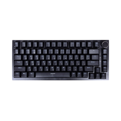 Клавиатура, Ajazz, AK820/Red/Black, AK820, Игровая, Механическая, 75%, Red Switches, Проводная, USB, Подсветка белая, Анг/Рус, Чёрный