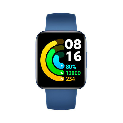 Смарт часы, Xiaomi, Poco Watch, M2131W1, Дисплей 1.6" AMOLED, Разрешение 320 x 360, Водонепроницаемые (5 АТМ), GPS+GLONASS, Galileo, BDS, Батарея 225 мАч, Вес 31 гр, Синий