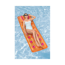 Пляжный матраc для плавания Summer Colors 188 х 71 см, BESTWAY, 43015, Винил, Двухкамерный, Голубой/Коричневый/Фиолетовый в ассортименте, Пакет