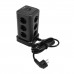 Сетевой фильтр + зарядка Ritmix RM-2124, 2m, Чёрный 12 розеток, 4 USB, black