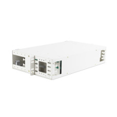 Оптический кросс, А-Оптик, AO-9001, 19" (2U), 12/24 Порта, Simplex, SC/FC/LC, Неукомплектованный, Серый