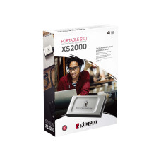 Внешний SSD диск, Kingston, XS2000, SXS2000/4000GA, 4TB, USB-C, Черный Внешний SSD диск, Kingston, XS2000, SXS2000/4000GA, 4TB, USB-C, Черный