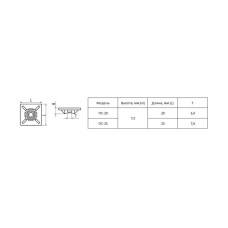 Площадка самоклеющаяся, Deluxe, ПС-20 (20х20) мм, (100 штук в упаковке)