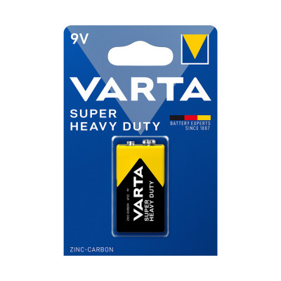 Батарейка, VARTA, 6F22P Superlife (Super Heavy Duty), E-Block, 9 V, 1 шт., в блистере