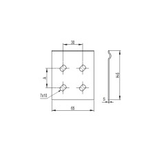Пластина соединительная GTO, DKC, 37305R, H100