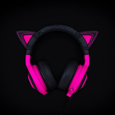 Накладные кошачьи ушки на гарнитуру, Razer, Kitty Ears for Kraken (Neon Purple), RC21-01140100-W3M1, Регулируемый дизайн для различных образов, Прочный и водонепроницаемый для беспроблемного использования, 20 гр, Неоново- фиолетовый