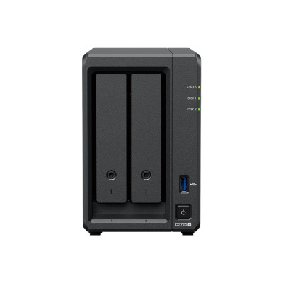 Система хранения данных (сервер), Synology, DS725+, AMD Ryzen R1600, 4GB, RJ-45 1GbE, RJ-45 2,5GbE (express replacement)