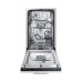 Встраиваемая посудомоечная машина, Samsung, DW50R4040BB/WT, Express Wash, 45 см, Белый