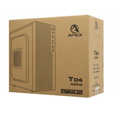 Корпус MATX mini tower APEX T04, (400W) 