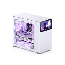 Компьютерный корпус, Jonsbo, D41 STD SCREEN, D41 STD SC White, Mid-Tower, ATX/M-ATX, USB Type-C*1, USB 3.0*1, Audio+Mic, Высота процессорного кулера до 168 мм, Длина видеокарты до 400 мм, 2*3.5/3*2.5, Сталь, Пластик, Закаленное стекло, 205*407*452, Экран 