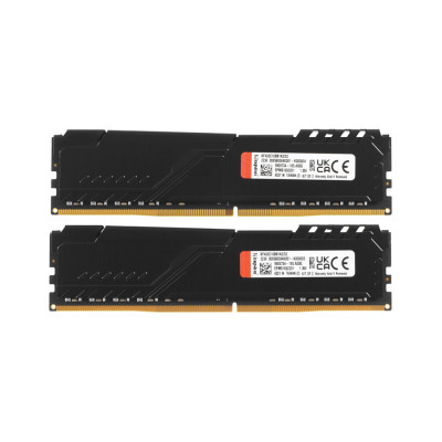 Комплект модулей памяти, Kingston, FURY Beast KF432C16BB1K2/32WP, DDR4, 32GB (Kit 2x16GB) 3200MHz Чёрный, DIMM <PC4-25600/3200MHz>