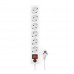 Сетевой фильтр Гарнизон EHW-10, 3м, Белый 6 розеток, white