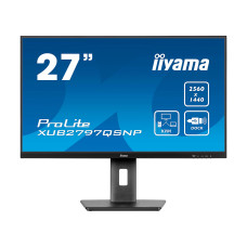 Монитор, iiyama, ProLite PL2797QP, XUB2797QSNP-B1, 27", 2560x1440, IPS, 16:9, 100 Гц, 300 кд/м, 1 мс, 16.7М, 1300:1, 178/178, HDMI*1, DP*1, USB*4, USB-C*1, Mini jack, высота/вращение/наклон/pivot, Черный