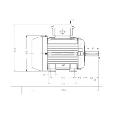 Асинхронный электродвигатель, WEG, 12310536, AM W20 -100L, 2.2 kW, 4 Пол, B3T, 220-240/380-415//440-460 В, 50 Гц, IE1, IP55, std.