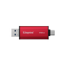 Внешний SSD диск, Kingston, Dual Portable, SPSD/512GB, 512GB, USB-C/USB-A, Красный Внешний SSD диск, Kingston, Dual Portable, SPSD/512GB, 512GB, USB-C/USB-A, Красный