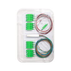 Сплиттер оптоволоконный, А-Оптик, PLC-1х16, SC/APC 1.5м, SM 1260-1650, 0.9мм,