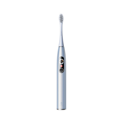 Зубная электрощетка, Oclean, X Pro digital Silver, C01000382, Цветной сенсорный дисплей., Оповещение о пропущенных зонах, Бесщеточный двигатель - 84 000 об/мин., Настройка автозапуска дополнительной чистки, 3 режима работы, 32 уровня интенсивности, Индиви