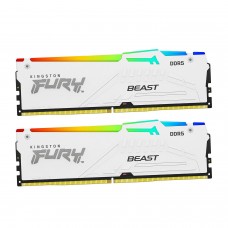 Оперативная память Kingston Fury Beast RGB, KF560C40BWAK2-32, DDR5, 32 GB, white 