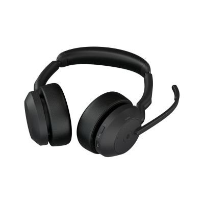 Гарнитура, Jabra, 25599-999-999, Jabra Evolve2 55, Link380a MS Stereo, Беспроводная, Bluetooth 5.2, защита органов слуха : Jabra SafeTone(TM) 2.0, PeakStop 105, -5°C to + 45°C, Спящий режим