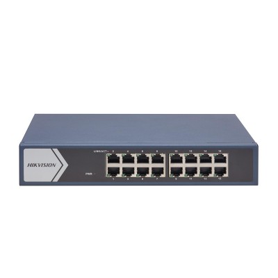 Сетевой коммутатор Hikvision DS-3E0516-E(B) Switch 16 port 10/100/1000M desk/rack