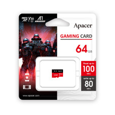 Карта памяти, Apacer, AP64GMCSX10U7-RAGC, MicroSDXC 64GB
