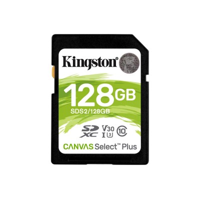 Карта памяти SDXC Kingston, SDS2/128GB, 128GB, UHS Class 10 MemoryCard SecureDigital