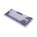 Клавиатура, Ajazz, AK820/Red/GW, AK820, Игровая, Механическая, 75%, AS Red Switches, USB, Подсветка голубая/белая, Анг/Рус, Белый